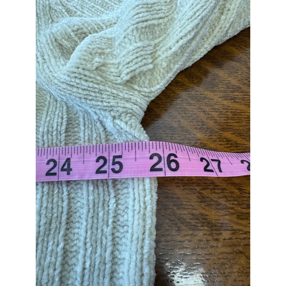 VTG Falls Creek Sweater Mens XL Beige Green Stripe Ribbed Knit Crewneck Pullover